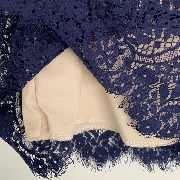 Blue Lace Tank Top Blouse - Picture 5 of 8